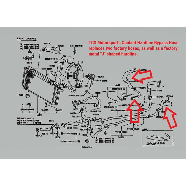 3SGTE Coolant Hardline Bypass Hose – TCS Motorsports